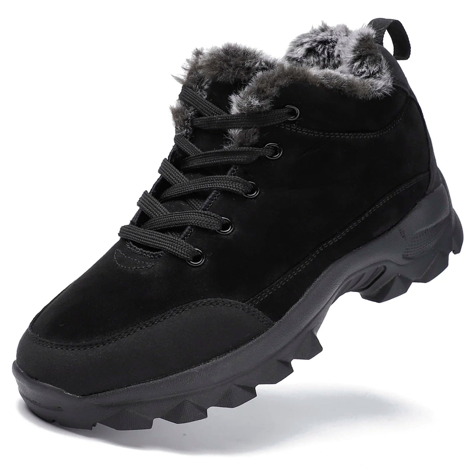 Men’s Winter Snow Boots – Warm Fur Lined Anti-Slip Outdoor Ankle Boots