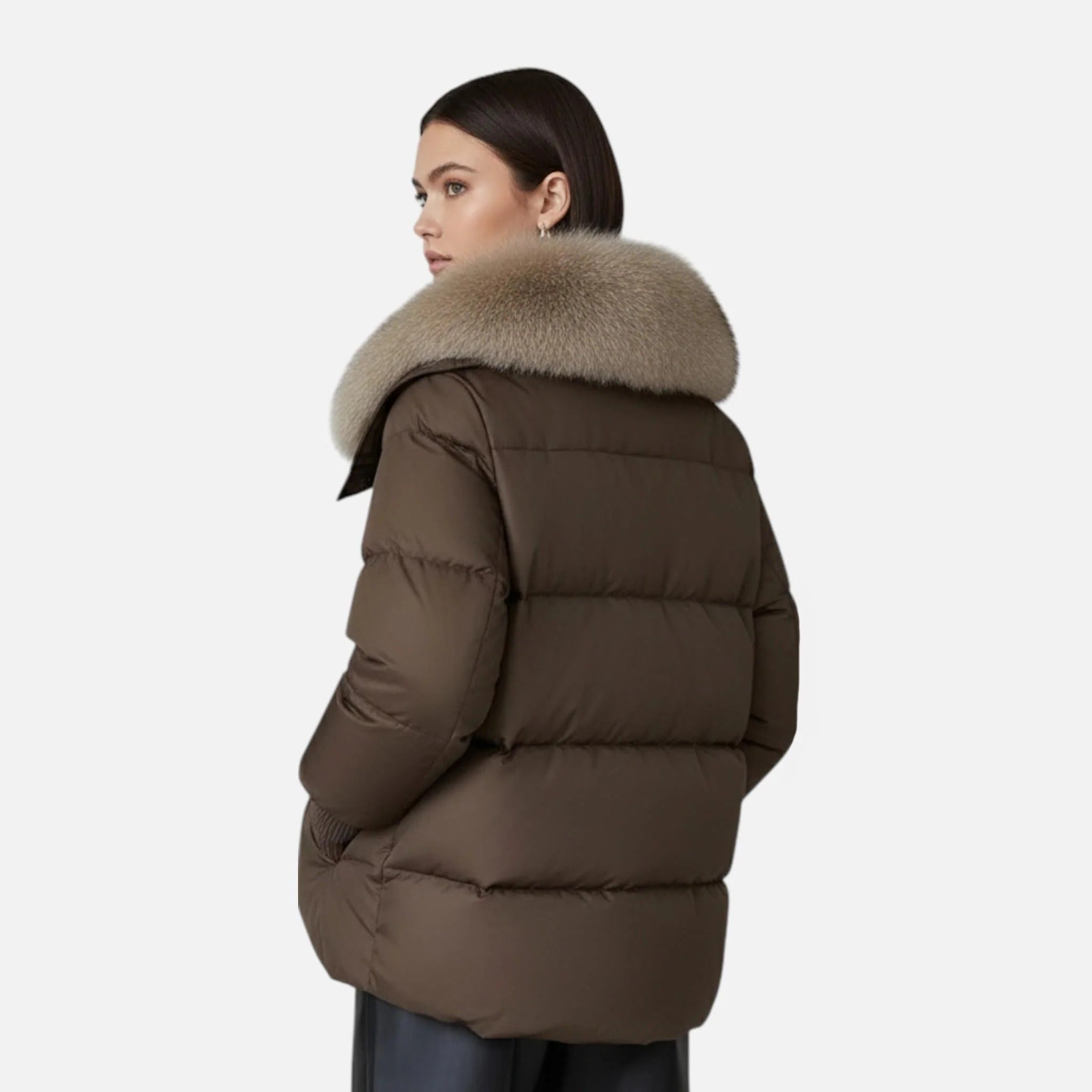 Women’s Luxury Fur-Collar Winter Puffer Coat